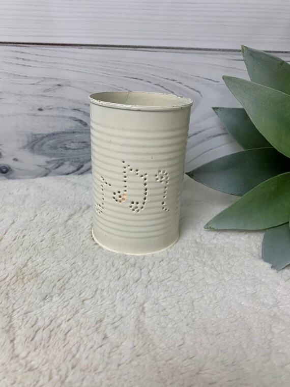 Music Note Lantern Tin Can Lantern White Lantern Hand Etsy