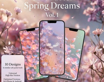 Zachte pastelkleurige lentebloemenbehang Vol. 1 | 10 dromerige esthetische iPhone- en Android-achtergronden, telefoonachtergronden