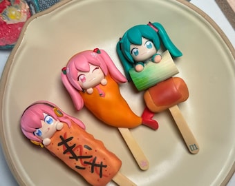 Hatsune Miku BBQ Series PU Resin Casting Figure Kit Include Miku, Sakura Miku, Rin, Len, and Luka | Garage Kit or Painted (Not 3D Print)