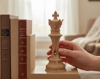 JUMBO King Chess Piece Bookend Inspired by Salvador Dali - 3D Printed Chess Lovers Gift