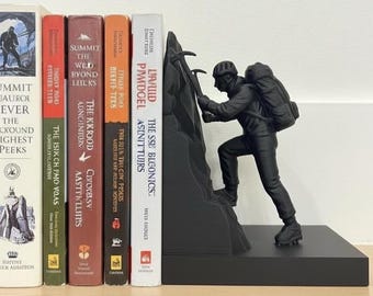 Grand Opening - Ice Mountain Climber Bookend – Adventure Home Decor 3D Printed Book Holder
