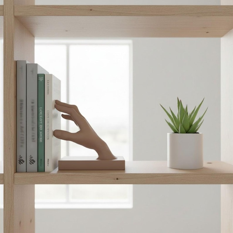 handmade bookend unique shelf decor for readers
