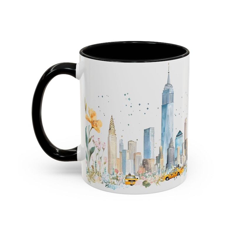 New York City Watercolor Mug, Statue of Liberty Souvenir Coffee Cup image 14