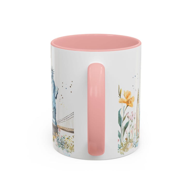 New York City Watercolor Mug, Statue of Liberty Souvenir Coffee Cup image 6