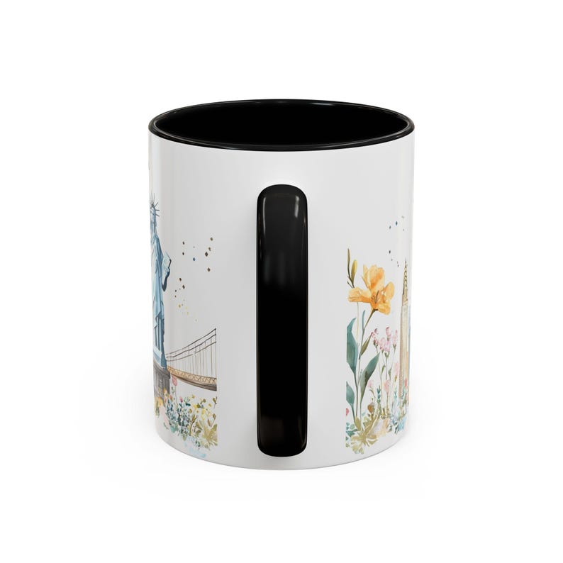 New York City Watercolor Mug, Statue of Liberty Souvenir Coffee Cup image 15