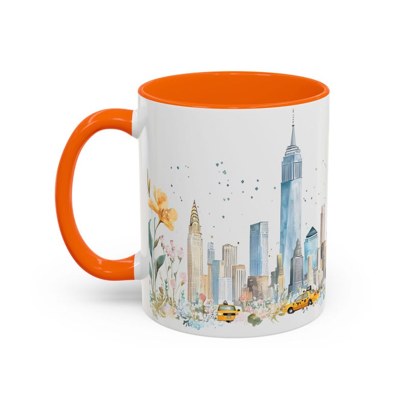 New York City Watercolor Mug, Statue of Liberty Souvenir Coffee Cup image 9