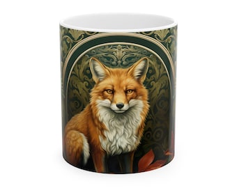Tasse Art nouveau William Morris Fox | Céramique 11 oz 15 oz