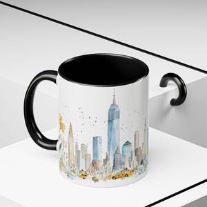 New York City Watercolor Mug, Statue of Liberty Souvenir Coffee Cup image 17
