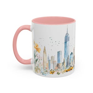 New York City Watercolor Mug, Statue of Liberty Souvenir Coffee Cup image 5