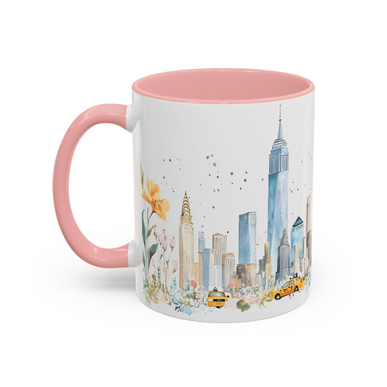 New York City Watercolor Mug, Statue of Liberty Souvenir Coffee Cup image 5