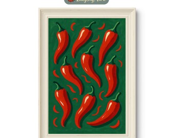 Red Chili Pepper Kitchen Print