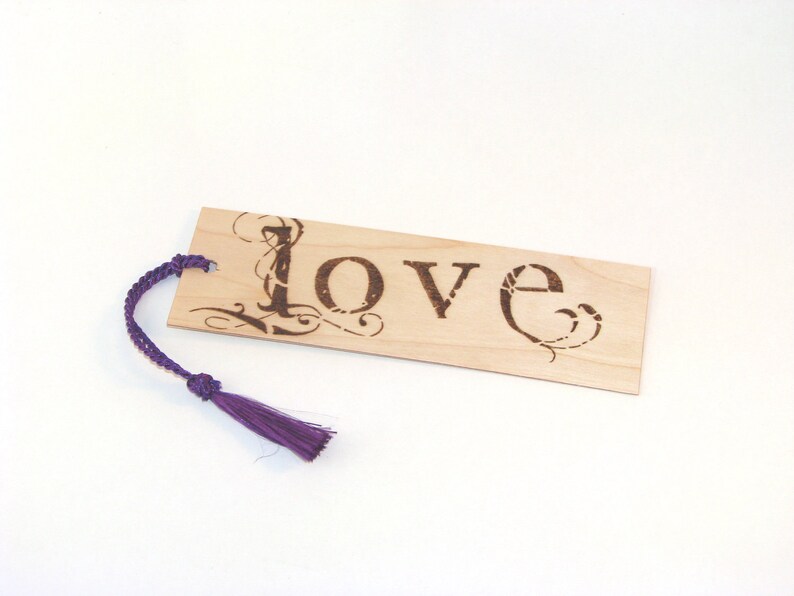Wooden Bookmark Hand Pyrography Love | Etsy