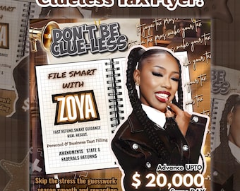 Folleto de servicios de preparación de impuestos, folletos de impuestos 2026, folletos para preparadores de impuestos, folletos de servicios de contabilidad, folleto de reparación de crédito. Plantilla de Canva