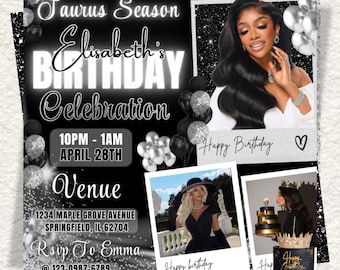 Folleto de fiesta de temporada de guepardos para Tauro, folleto de temporada de cumpleaños, folleto de invitación para Tauro, evento de cumpleaños de Tauro, folleto para redes sociales, plantilla de folleto prediseñada