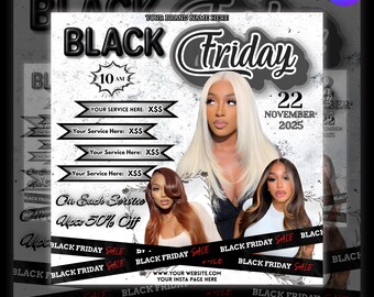 Folleto del Black Friday, Folleto de la mayor venta del viernes, Folleto de la venta del viernes para empresas, Folletos para redes sociales, Plantilla editable de Canva para historias de Instagram