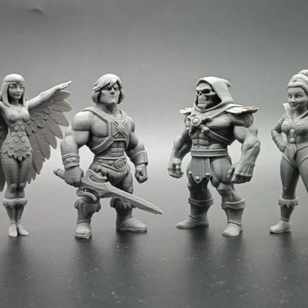 He-Man Skeletor Sorceress Teela Desk Toy Figurine  - 3D Printed