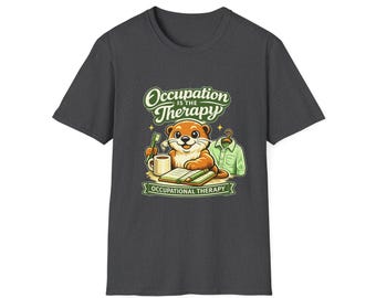 T-shirt met otterdesign en de tekst "Occupation Is The Therapy" | Ergotherapie-shirt