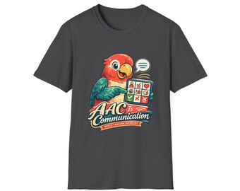 Papegaai AAC Communicatie T-shirt | Logopedie, ondersteunende symbolen