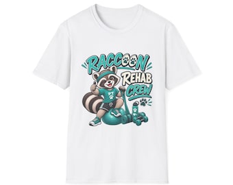 T-shirt van het wasbeerrevalidatieteam | Mascotte-shirt van de dierenreddingsorganisatie