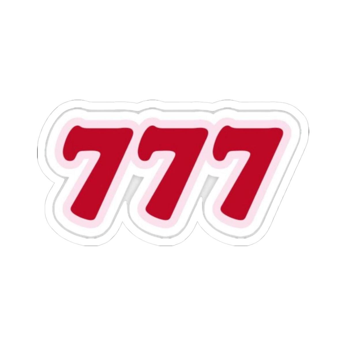 Retro 777 Numbers Sticker | Kiss-cut Vinyl Slot Machine Style - Etsy