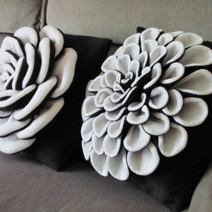 VICTORIA ROSE Flower Pillow Rose Pattern Felt Rose with 2 Bonus Pillow Covers Tutorial PDF ePattern How To image 5