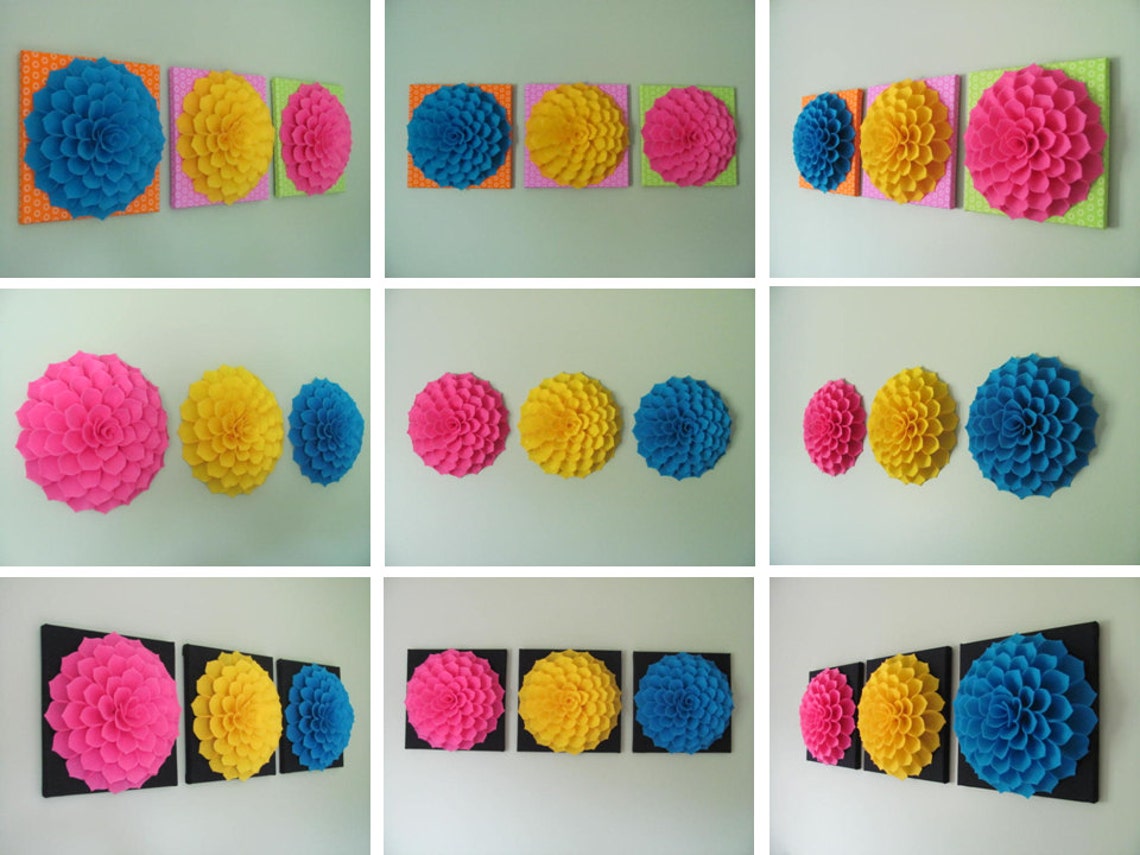 Felt Flower Wall Art Pattern SOPHIA FLOWER Fabric Flower Wall Etsy