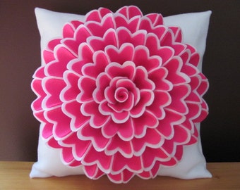 Felt Flower Pillow Pattern ISABELLA FLOWER Pillow Pattern with 2 Bonus Pillow Cover Patterns Tutorial PDF ePattern How To
