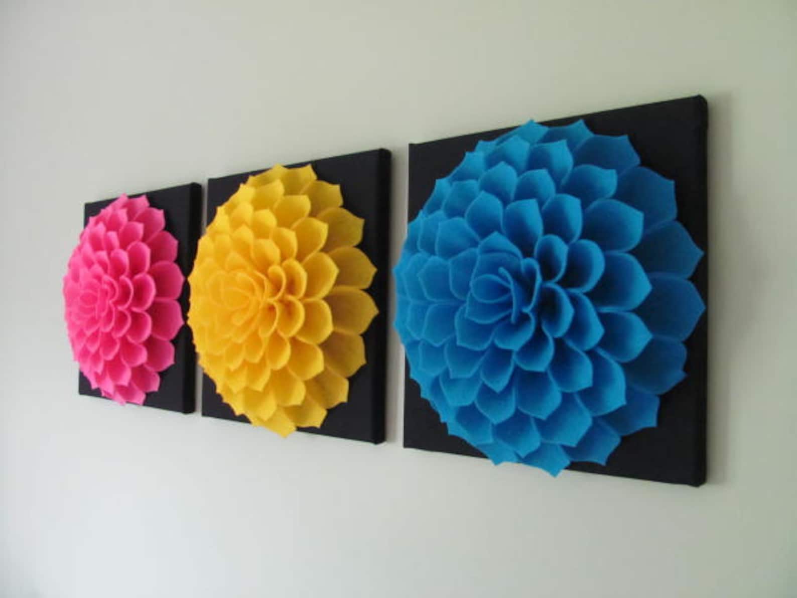 Felt Flower Wall Art Pattern SOPHIA FLOWER Fabric Flower Wall Etsy