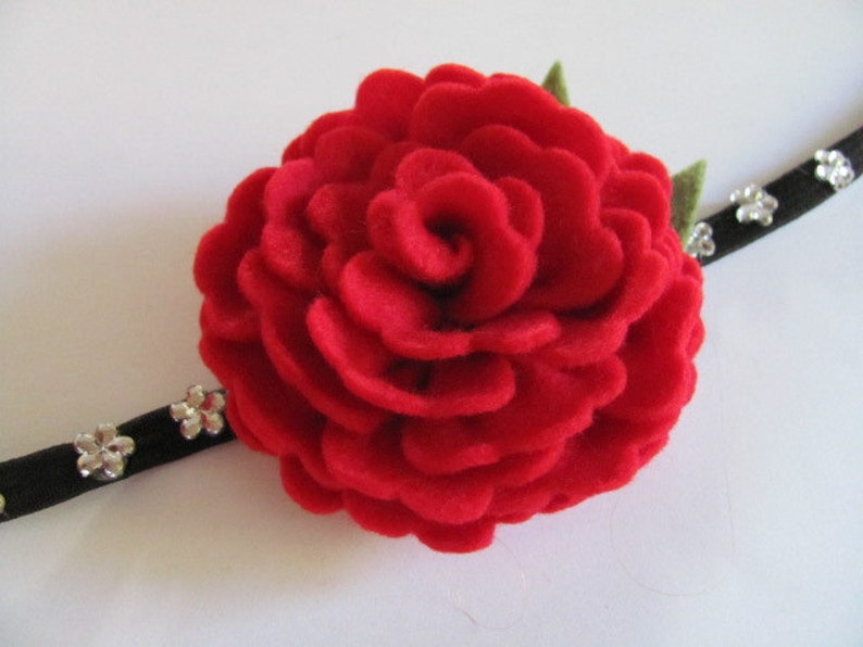 Felt Rose Pattern VIOLETTE ROSE Felt Flower Brooch Rose Pattern Hairclip Rose Tutorial Headband PDF Tutorial ePattern eBook How To image 4