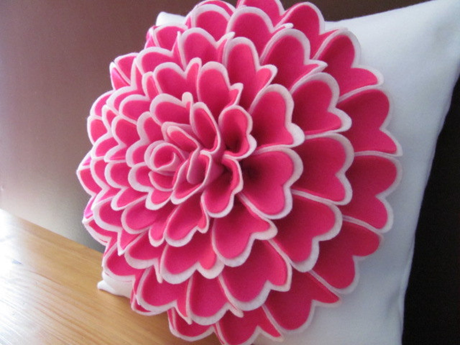 Felt Flower Pillow Pattern ISABELLA FLOWER Pillow Pattern With Etsy