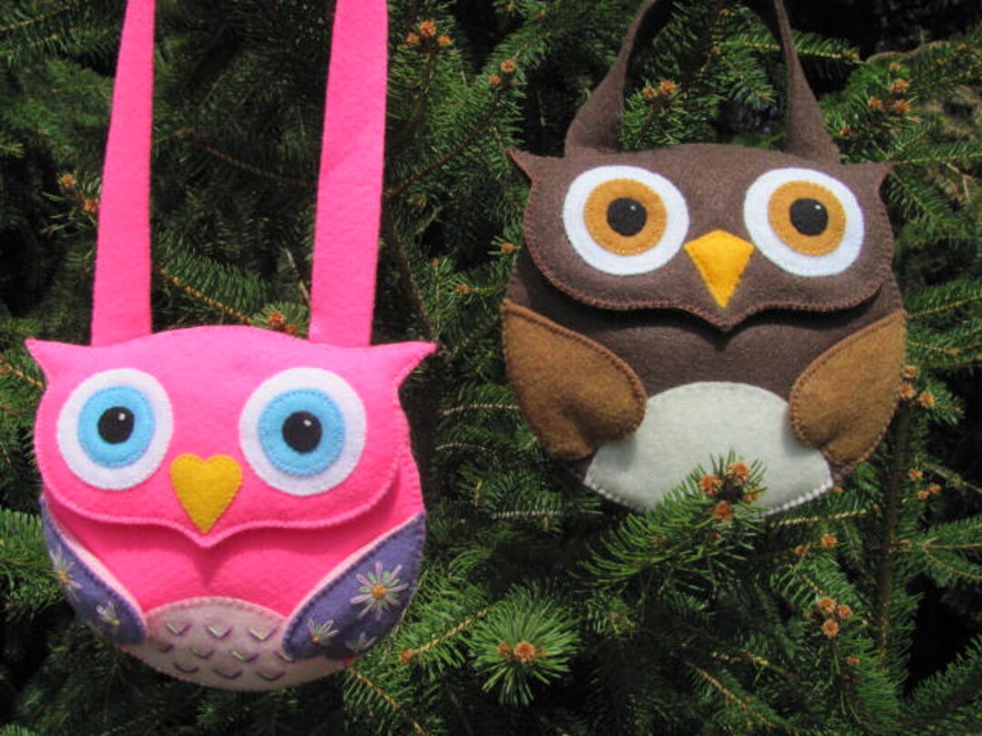 Little Girls Owl Purse Pattern Felt Purse Tutorial Owl Gift Bag Party