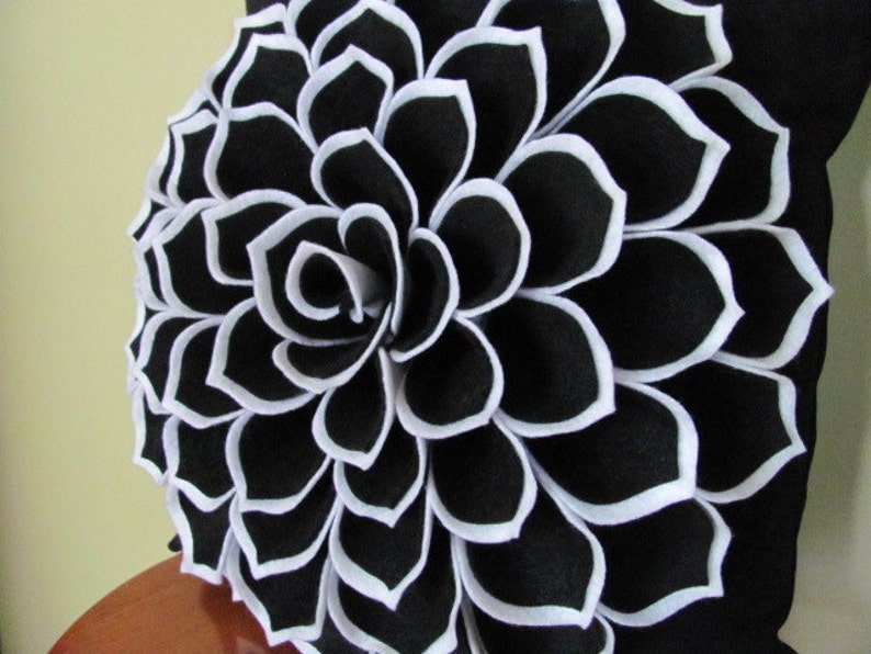 Decorative Pillow Felt Flower Pillow Pattern SOPHIA FLOWER Etsy