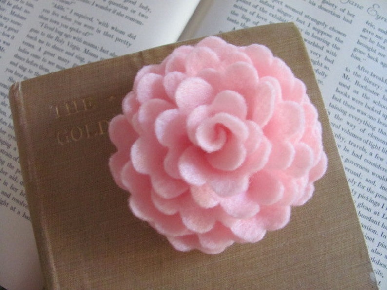 Felt Rose Pattern VIOLETTE ROSE Felt Flower Brooch Rose Pattern Hairclip Rose Tutorial Headband PDF Tutorial ePattern eBook How To image 3