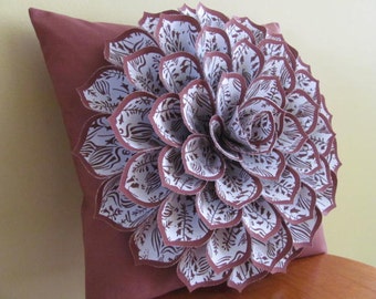 Decorative Pillow Flower Pillow Pattern SOPHIA FLOWER Felt Flower Pillow Pattern with 2 Bonus Pillow Cover Patterns Tutorial PDF ePattern