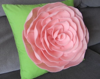 Suzannah Rose Flower Pillow Pattern Felt Rose Pattern Felt Flower Pattern and 2 BONUS Pillow Covers Tutorial PDF ePattern How To