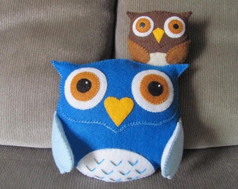 Owl Pattern Felt Owl Purse Pattern Owl Plushie Pattern Owl Stuffie Pattern PDF Tutorial How To ePattern