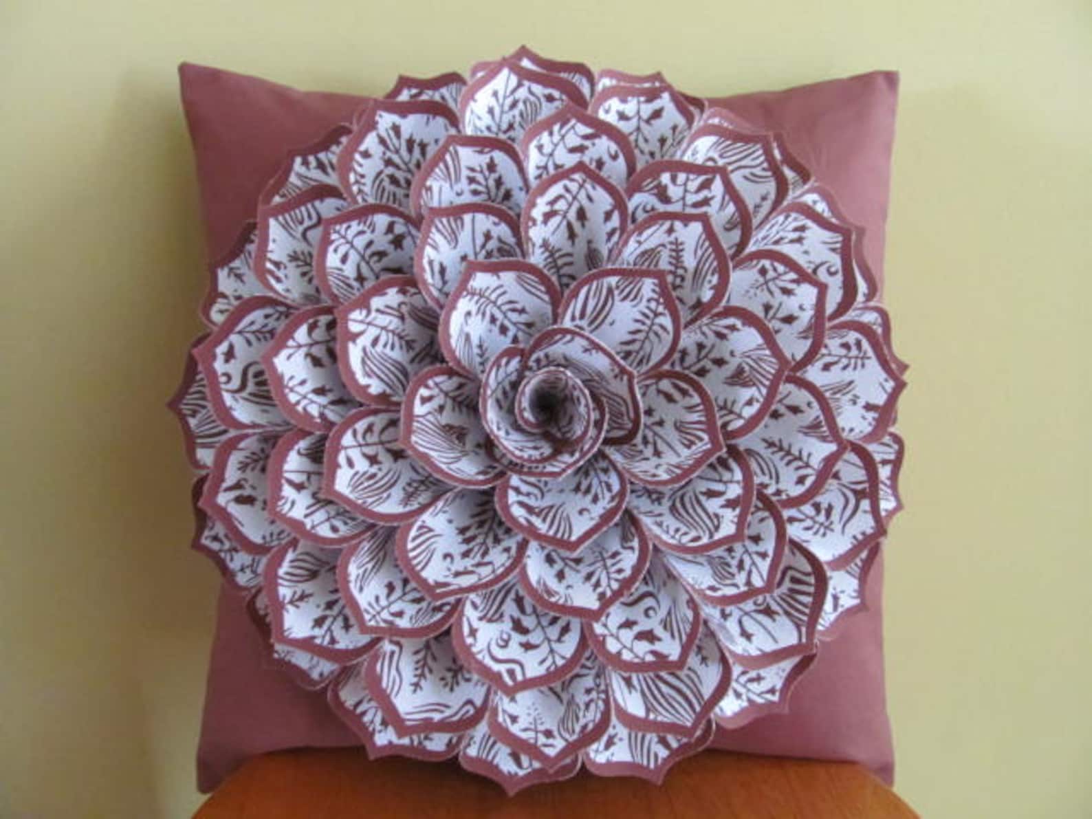 Decorative Pillow Flower Pillow Pattern SOPHIA FLOWER Felt Etsy