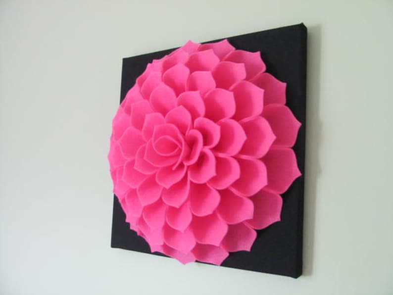 Felt Flower Wall Art Pattern Sophia Flower Fabric Flower Wall Etsy