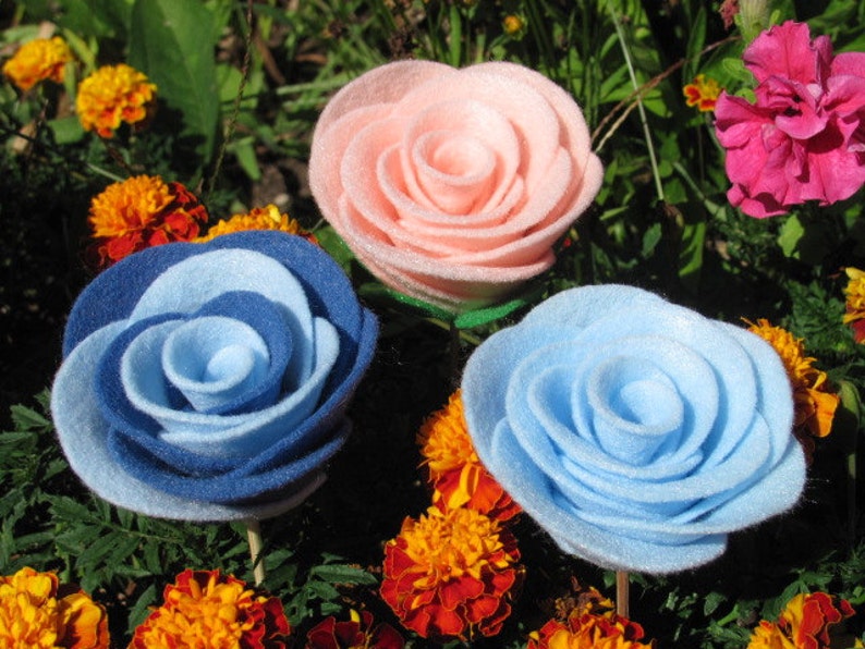 Felt Rose Pattern ALYSSA ROSE No Sew Felt Flower Tutorial Etsy