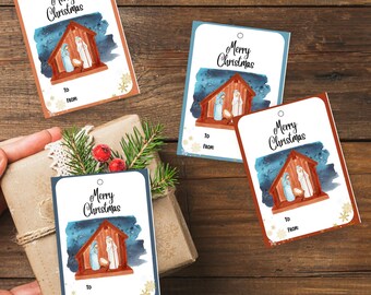 Nativity Christmas Gift Tags