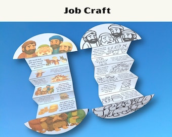 Job Accordion Folding Surprise Bible Craft (Digital Download)