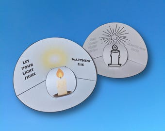 Let Your Light Shine Matthew 5:16 Diorama Bible Craft (Digital Download)