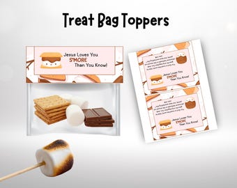 Treat Bag Toppers Jesus Loves You Smore Than You Know (Digital Download)