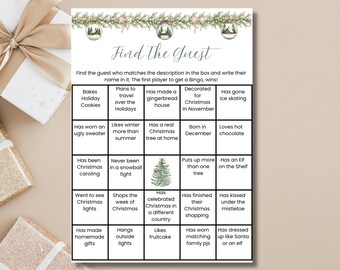 Find The Guest Christmas Bingo Printable