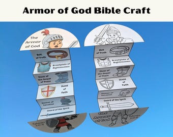 Armor of God Ephesians 6 Accordion Folding Surprise Bible Craft (Digital Download)