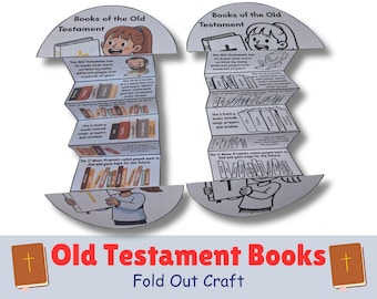 Old Testament Books of the Bible Accordion Folding Surprise Christian Craft (Digital Download)