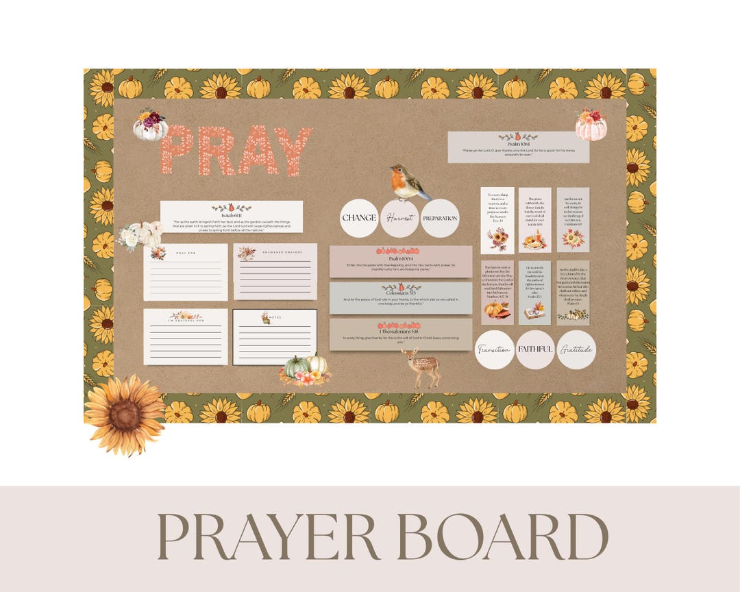 Prayer Board Kit Fall Theme - Etsy