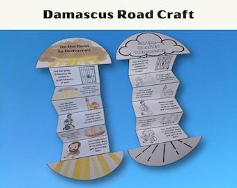 Saul On The Road To Damascus Accordion Folding Surprise Bible Craft (Digital Download)