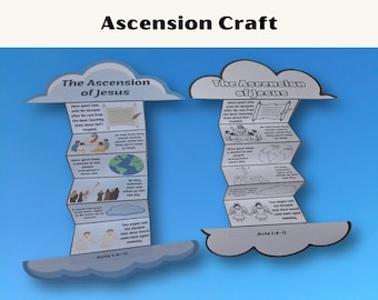 The Ascension of Jesus Accordion Folding Surprise Bible Craft (Digital Download)