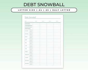 Debt Snowball Printable